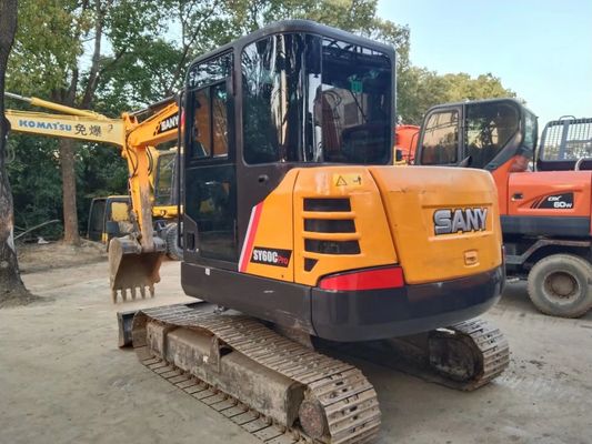 2020 ปีใช้ SANY SY60C-9 เครื่องขุดแคลนขนาดเล็ก สีเดิม