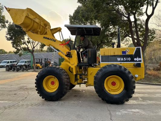 เครื่องบรรทุกล้อ Komatsu WA510 ของญี่ปุ่นเดิม ใช้งานได้ดี