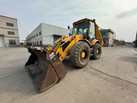 อิตาลีเดิม JCB 4CX Backhoe Loader ที่ใช้แล้ว พร้อม 4 ใน 1 ถัง / JCB Backhoe Loader ที่ใช้แล้ว ขายร้อน