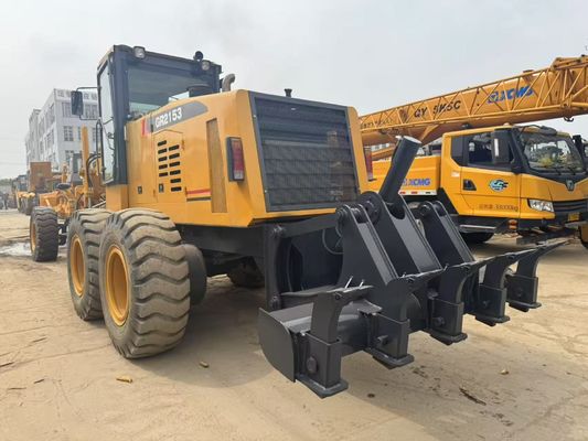 6 Drive Motor Grader 2023 ปีที่ใช้ XCMG GR2153 Motor Grader ประหยัดเชื้อเพลิงสําหรับการก่อสร้าง