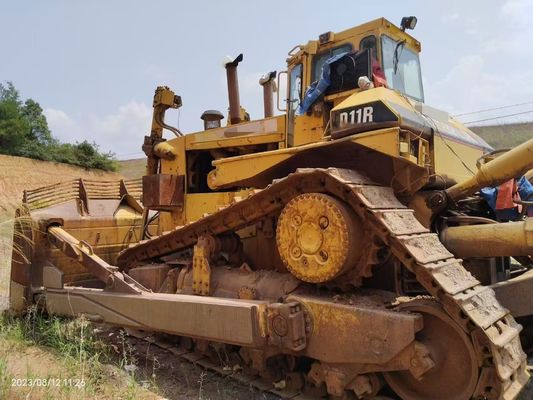 สีเดิม ใช้ Caterpillar D11R บูลโดเซอร์กับไฮดรอลิก Ripper