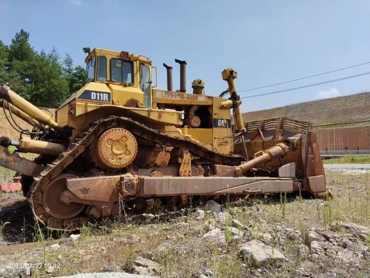 สีเดิม ใช้ Caterpillar D11R บูลโดเซอร์กับไฮดรอลิก Ripper