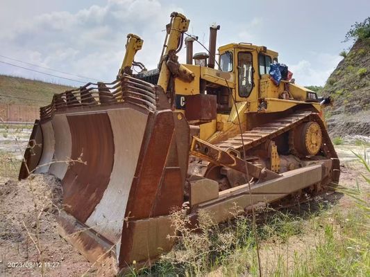 สีเดิม ใช้ Caterpillar D11R บูลโดเซอร์กับไฮดรอลิก Ripper