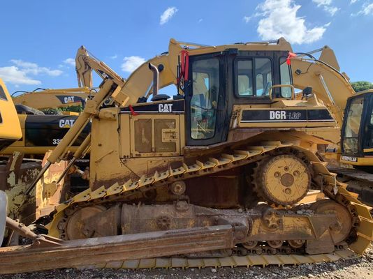 สีเดิม ใช้ Caterpillar D6R LGP Crawler Bulldozer ขายร้อน