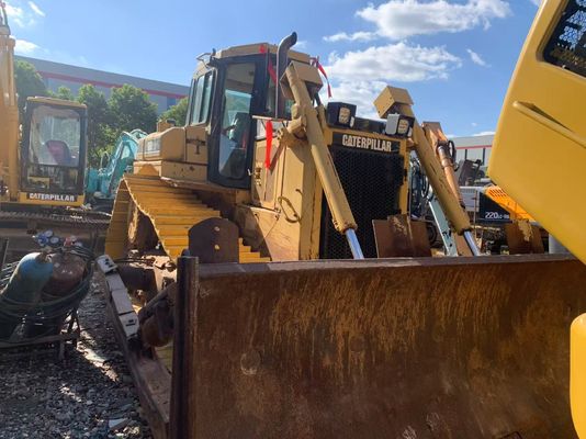 สีเดิม ใช้ Caterpillar D6R LGP Crawler Bulldozer ขายร้อน