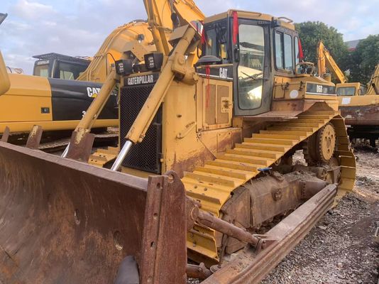 สีเดิม ใช้ Caterpillar D6R LGP Crawler Bulldozer ขายร้อน